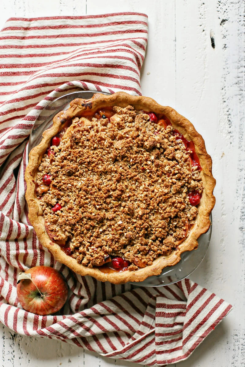 Cranberry Apple Crumble Pie