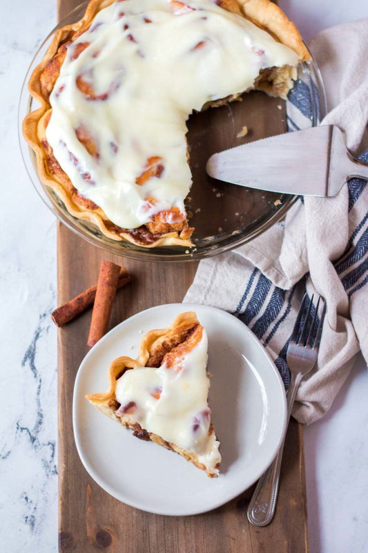 Cinnamon Roll Custard Pie